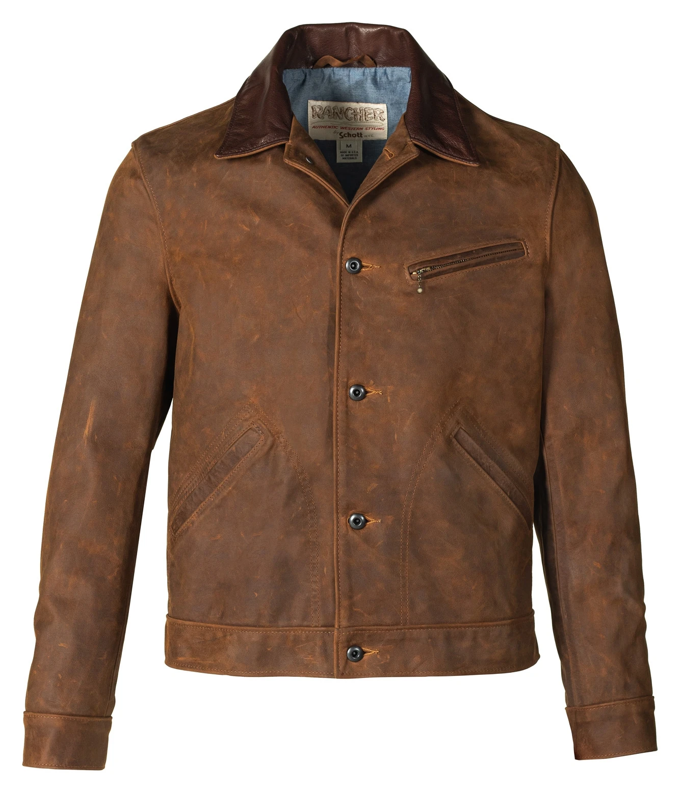 Schott 538 Nubuck Cowhide Mechanics Jacket 3 Schott 538 Nubuck Cowhide Mechanics Jacket