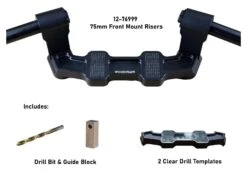 Woodcraft Universal Clip-On Risers W/ Adapter Plate -Motorcycle Accessories Store woodcraft universal clip on risersw adapter plate 9